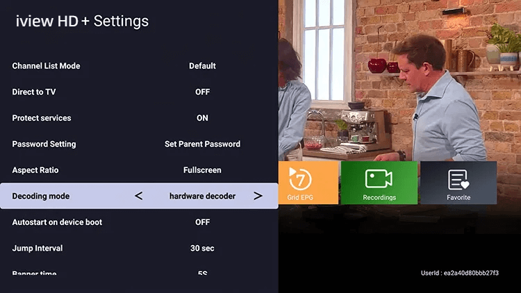 Quick guide:Turning on IPTV decoder in iviewHD app2-1